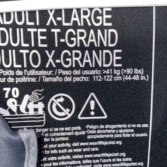 NWT! !Mens Connelly Classic Neo Life Vest Jacket Size XL Chest 44”-48” - Picture 3 of 4